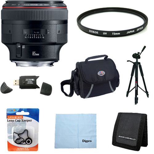 Canon EF 85mm F/1.2L II USM Telephoto Lens Exclusive Pro Kit