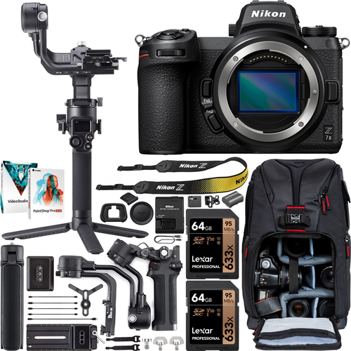 Nikon Z7II Mirrorless Camera Body Full Frame FX+ DJI RSC 2 Gimbal Filmmaker Kit Bundle