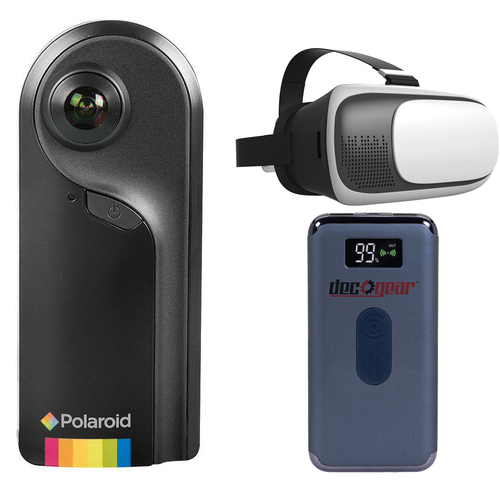 Polaroid ID360 Dual Lens 4K 16MP 360 Degree Camera & Camcorder + VR + Power Bank Bundle