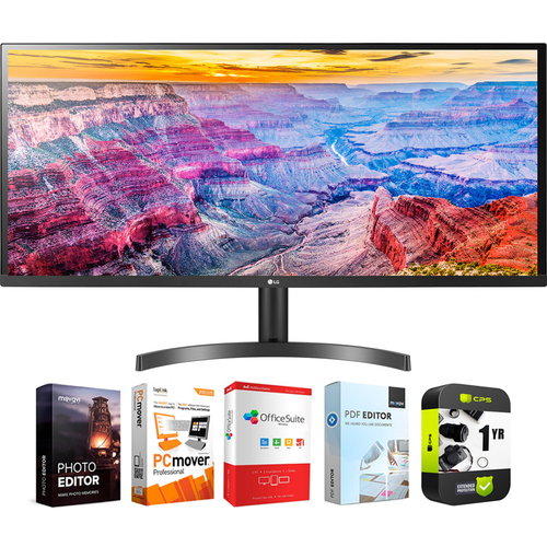 LG 34` UltraWide IPS FreeSync LED Monitor with Warranty and Software Bundle