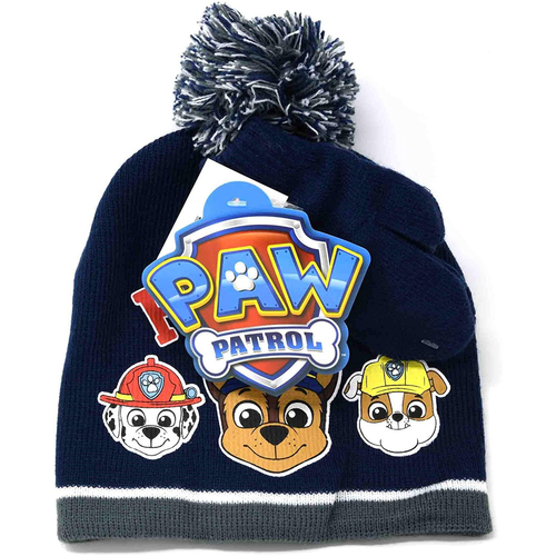 ABG Accessories Paw Patrol Blue Hat & Mittens Set for Ages 6-8