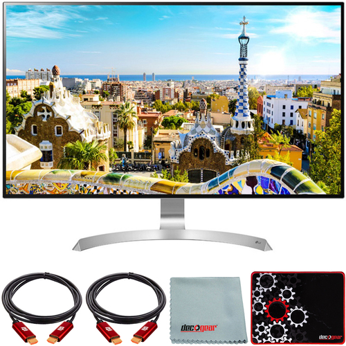 LG 32` 4K HDR 10 FreeSynch IPS Monitor 3840 x 2160 16:9 with Mouse Pad Bundle