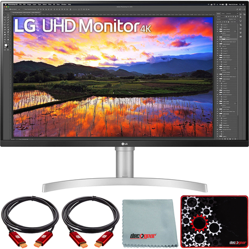 LG 32` UHD IPS Ultrafine Monitor with HDR10, AMD FreeSync + Mouse Pad Bundle