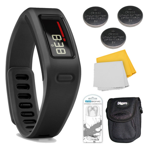 Garmin Vivofit Bluetooth Fitness Band (Black)(010-01225-00) Plus Deluxe Bundle