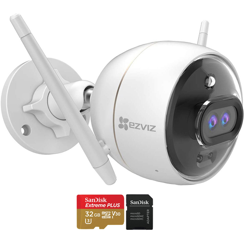 EZVIZ C3X 1080p Outdoor Wi-Fi Bullet Camera with Night Vision + 32GB Memory Card