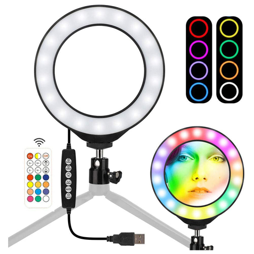 Vlog Essentials 10 Inch Full Color RGB LED Ring Light 360 Rotation 