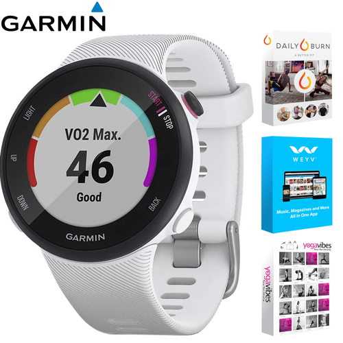Garmin Forerunner 45 GPS HRM Running Smartwatch (Renewed) + Fitness & Wellness Suite