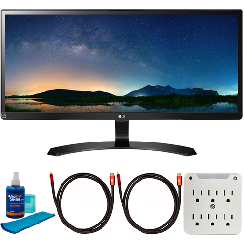 LG 29` UltraWide Full HD IPS LED FreeSync Monitor 2580 x 1080 w/ Accessories Bundle