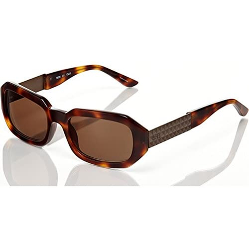 Sunglasses Diamond Cut Design Frame with Brown Lens