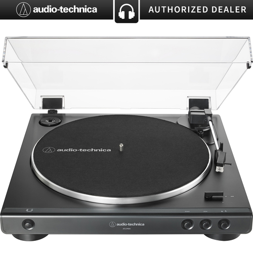 Audio-Technica AT-LP60X-BK Fully Automatic Belt-Drive Stereo Turntable 33-1/3 & 45 - Renewed