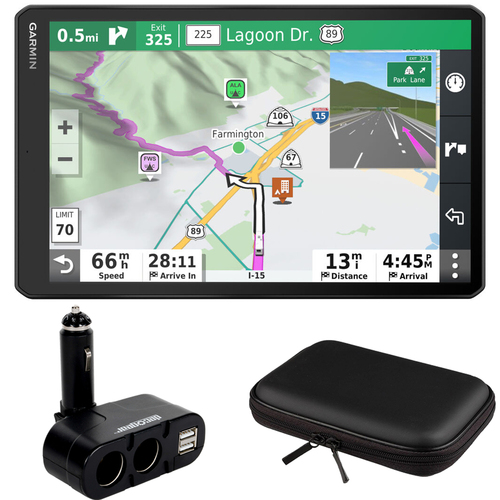 Garmin RV 1090 10` RV GPS Navigator (010-02425-05) w/ 10` Case Hard Shell & More Bundle
