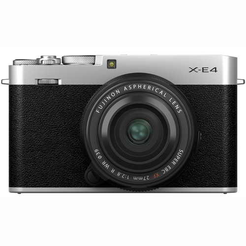Fujifilm X-E4 Mirrorless Camera Body with XF 27mm F2.8 R WR Lens Kit Silver 16673938