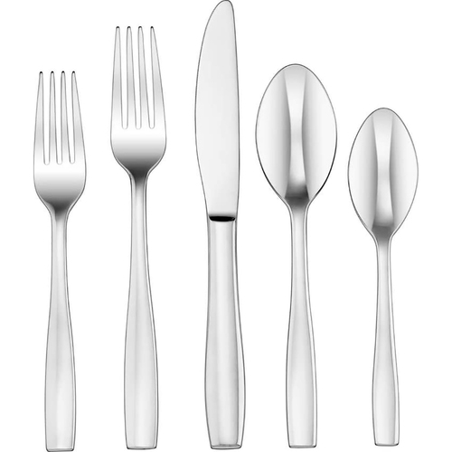 Cuisinart 20 Piece Sienna Elite Flatware Set Forks Knives Spoons Stainless Steel CFE-20PSN
