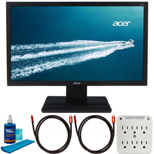 Acer V226HQL Full HD 21.5` 16:9 Widescreen LCD Monitor w/ Accessories Bundle