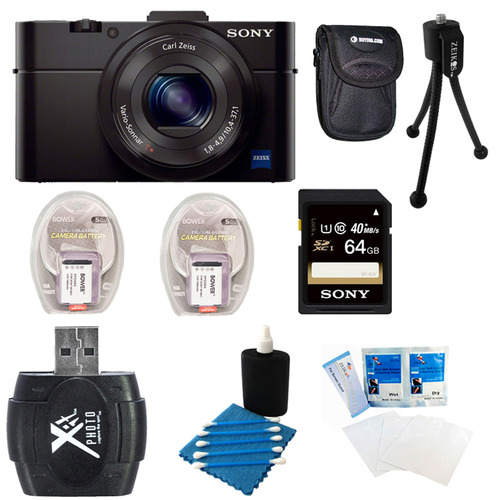Sony Cybershot DSC-RX100M II Cyber-shot 20.2MP Digital Camera + Accessories Kit Black