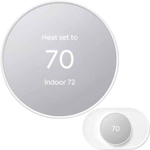 Google Nest Thermostat Smart Home Programmable Wifi Snow GA01334-US Bundle + Trim Kit Plate