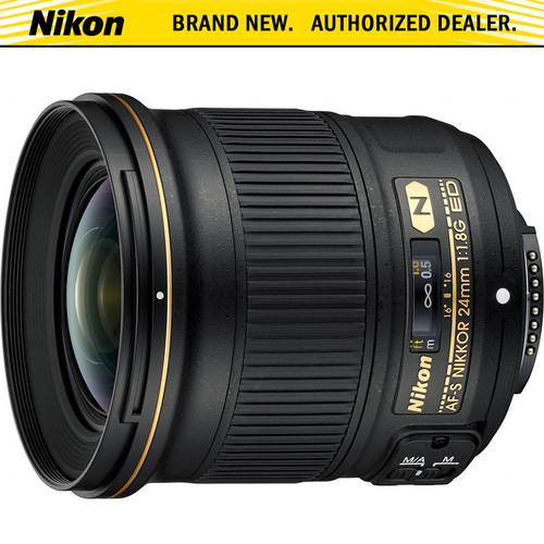 Nikon AF-S FX Full Frame NIKKOR 24mm f/1.8G ED Fixed Lens with Auto Focus -  Renewed
