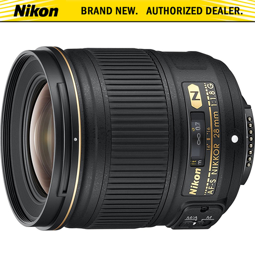 Nikon AF FX Full Frame NIKKOR 28mm f/1.8G Compact Wide-angle Prime Lens - Renewed