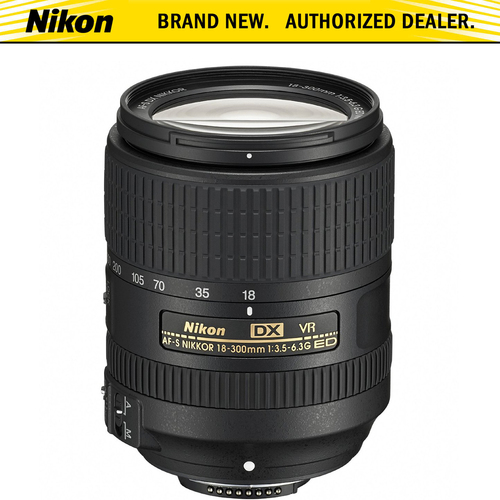 Nikon AF-S DX NIKKOR 18-300mm f/3.5-6.3G ED VR Zoom Lens with Auto Focus - Renewed