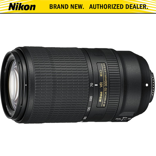 Nikon AF-P NIKKOR 70-300mm f/4.5-5.6E ED VR Lens Telephoto Zoom DSLR Camera - Renewed