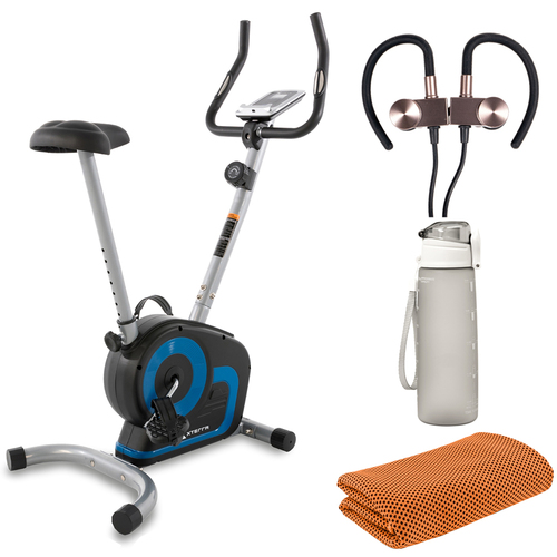 XTERRA Fitness UB120 Upright Exercise Bike with Fitness Accessories Bundle