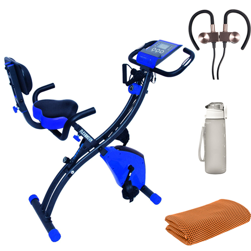 Echelon Flex Bike System (BIKE02 -Blue) with Fitness Accessories Bundle
