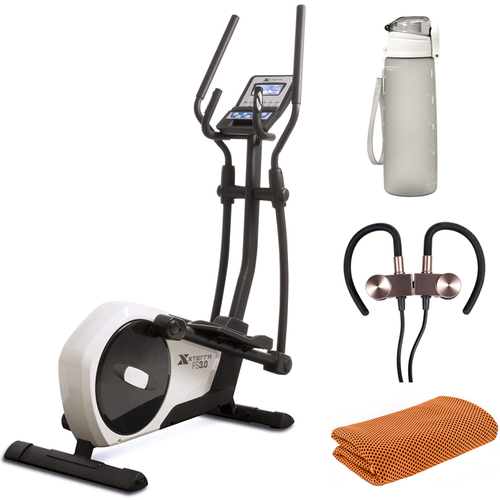 XTERRA Fitness FS3.0 Elliptical Machine Trainer with Fitness Accessories Bundle