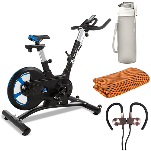 XTERRA Fitness MBX2500 Indoor Cycle Trainer with Fitness Accessories Bundle