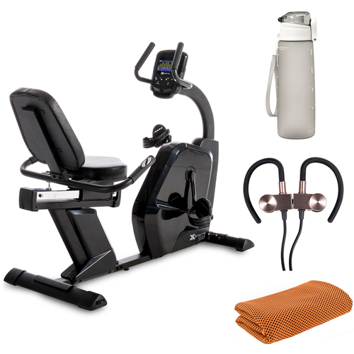 XTERRA Fitness SB2.5r Recumbent Exercise Bike with Fitness Accessories Bundle