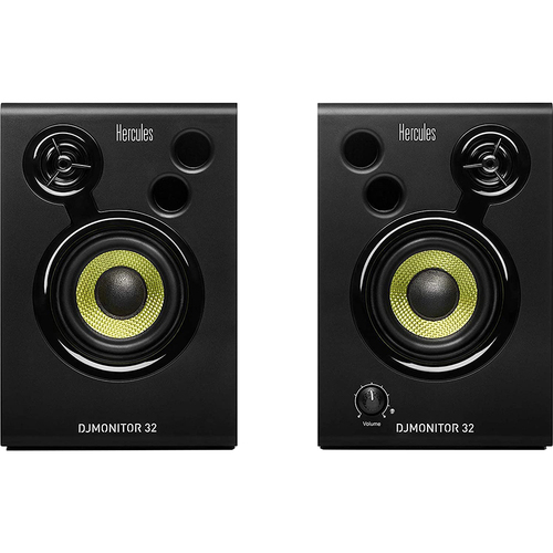 Hercules DJ MONITOR 32 60W Speakers with 3` Woofer, Pair - (AMS-DJMONITOR-32) - Open Box