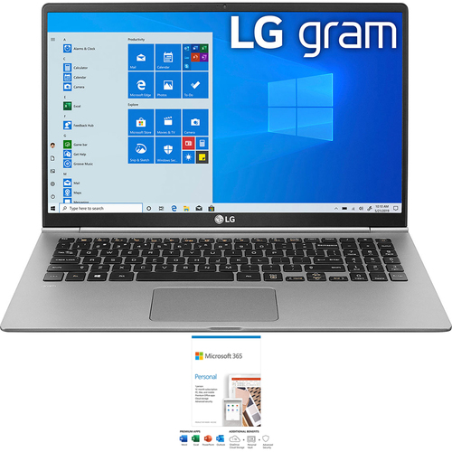 LG Gram 15.6` Full HD Intel i5-10210U 8GB RAM, 256GB SSD Laptop with Office 365