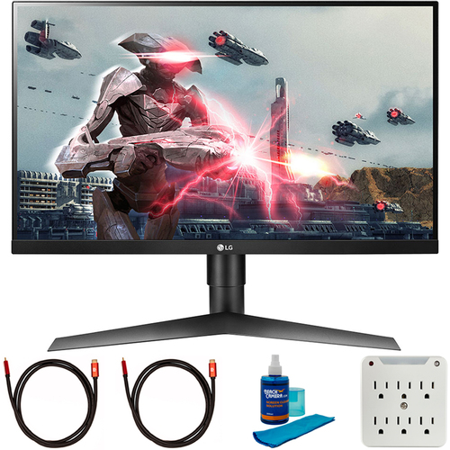 LG 27` UltraGear Full HD G-Sync IPS Gaming Monitor with Cleaning Bundle