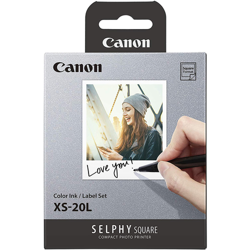 Canon SELPHY Color Ink/Label XS-20L Set (20 Sheets + 1 Ink Cassette)