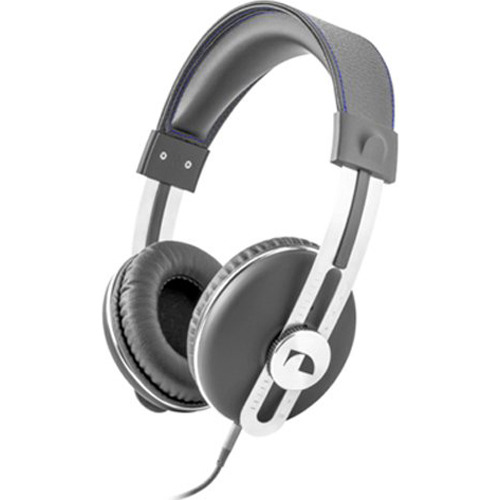 Nakamichi NK2030 Over the Ear Retro Stereo Headphone - Gray w/Blue Thread