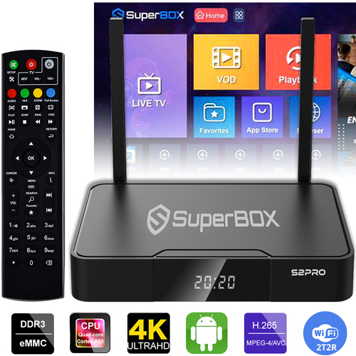 S2 Pro Media Player, 6K Android 9.0 TV Dual-Band Wi-Fi 2.4G/5G Compatible - 2021