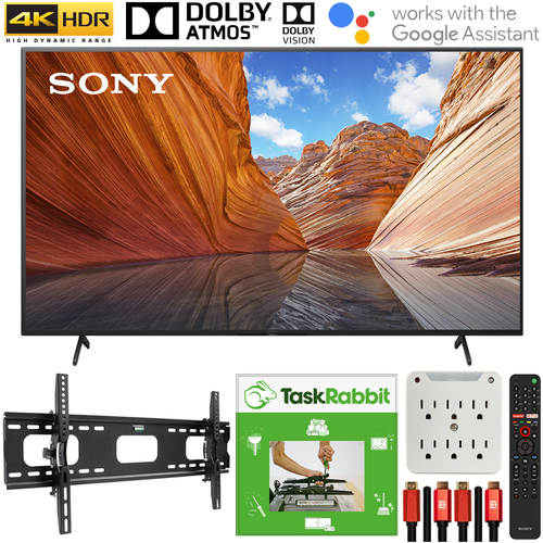 Sony KD55X80J 55` X80J 4K UHD LED Smart TV 2021 +TaskRabbit Installation Bundle