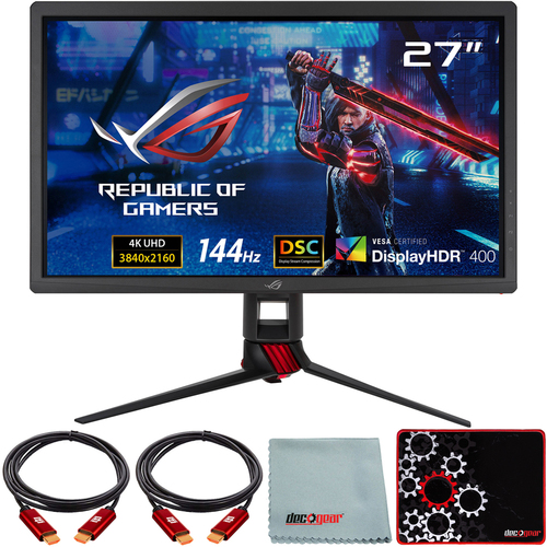 Asus ROG Strix XG27UQ 27` 4K UHD 144Hz HDR DSC Gaming Monitor + Mouse Pad Bundle