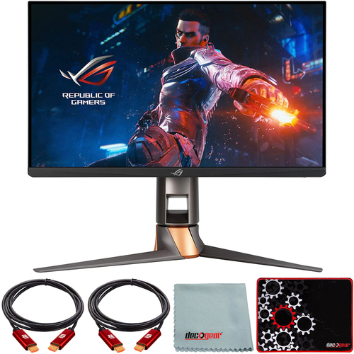Asus ROG Swift 360Hz 24.5` HDR, IPS, G-SYNC Gaming Monitor Mouse Pad Bundle