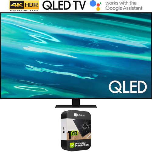 Samsung QN85Q80AA 85 Inch QLED 4K Smart TV (2021) with Premium Extended Protection Plan