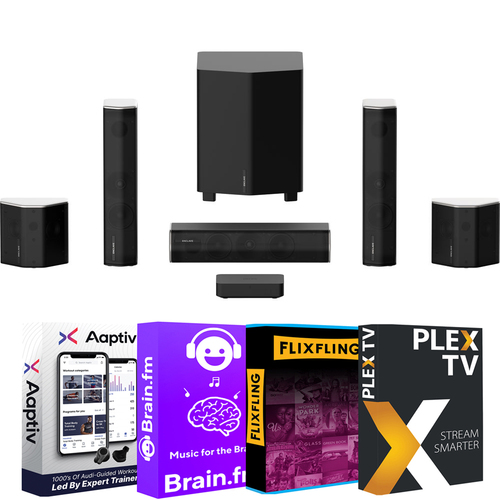 Enclave CineHome II Wireless 5.1 Home Theater Surround Sound + Audio Essentials Bundle