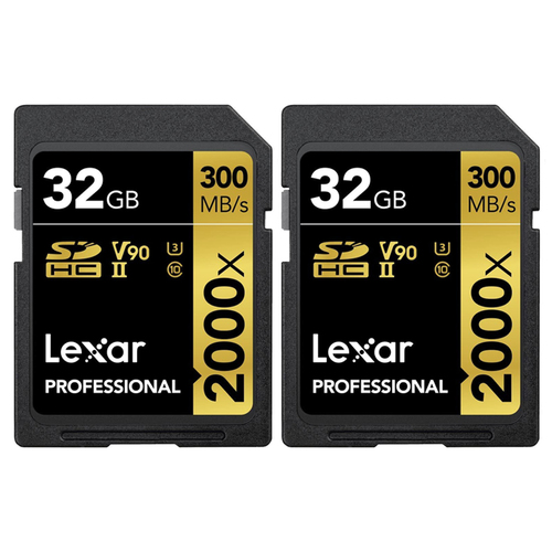 Pro 2000x SD UHS-II 32GB Memory Card without Reader 2 Pack