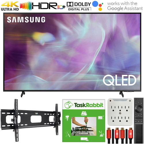 Samsung 55 Inch QLED 4K UHD Smart TV 2021 with TaskRabbit Installation Bundle