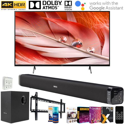 Sony XR65X90J 65` X90J 4K UHD Full Array LED Smart TV 2021 w/ Deco Soundbar Bundle