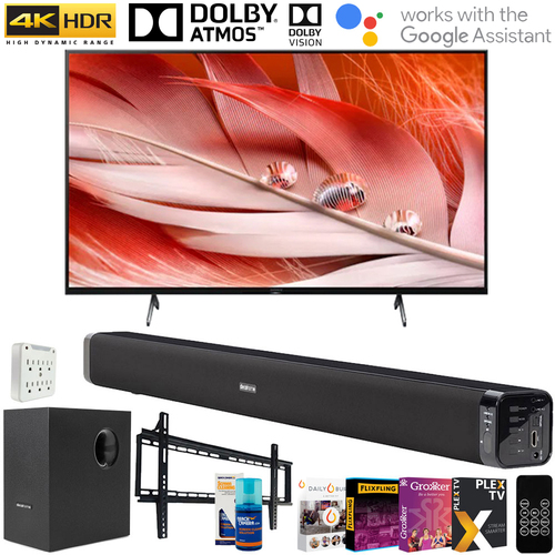 Sony XR50X90J 50` X90J 4K UHD Full Array LED Smart TV 2021 w/ Deco Soundbar Bundle