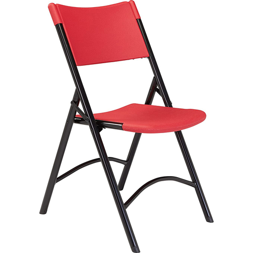 National Public Seating 600 Series Premium Resin-Plastic Folding Chair, Red (Pack of 4)