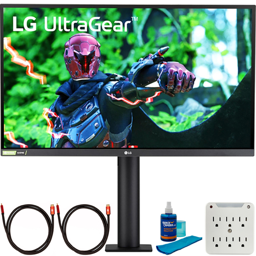 LG 27` UltraGear QHD Nano IPS 1ms HDR G-SYNC Gaming Monitor + Cleaning Bundle