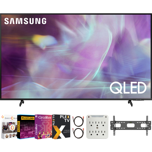 Samsung QN65Q60AA 65 Inch QLED 4K Smart TV (2021) + Movies Streaming Pack