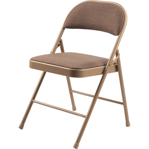 National Public Seating Commercialine 900 Series Fabric Padded Folding Chair, Star Trail Brown (4)