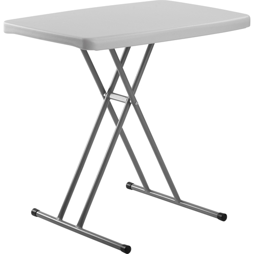 National Public Seating Commercialine 20 x 30 Height Adjustable Personal Folding Table, Speckled Grey