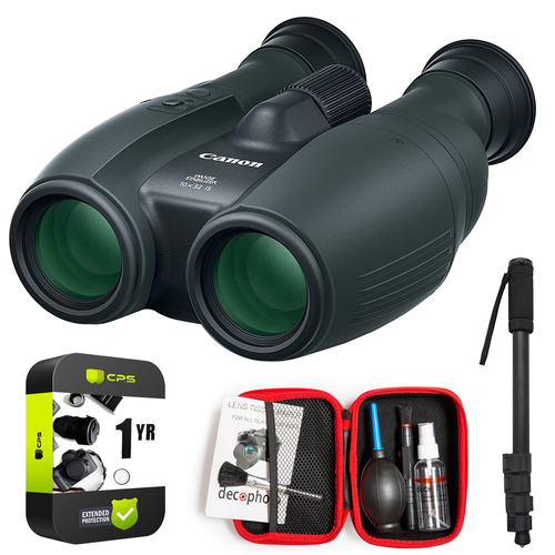 Canon 10 x 32 IS Image Stabilizing Binoculars, Black + Accessories Warranty Pack